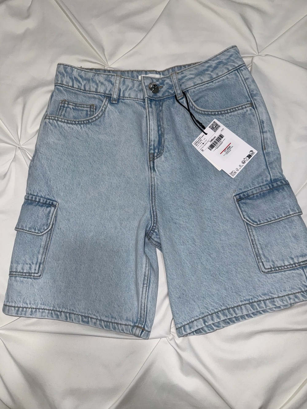 MNG Boys Light Blue Denim Cargo Shorts